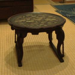 輪花　螺鈿小盤